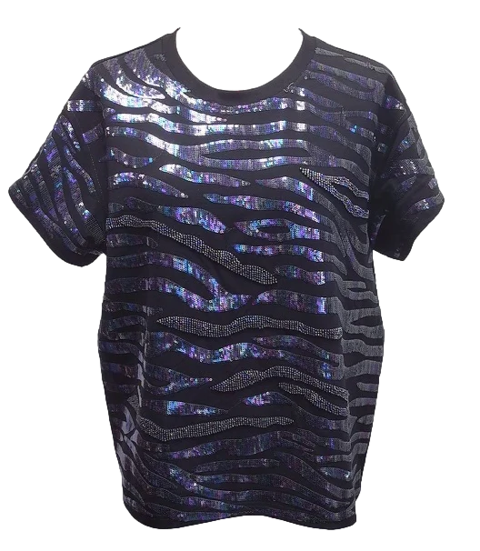 Sequin Tiger Stripe Tee