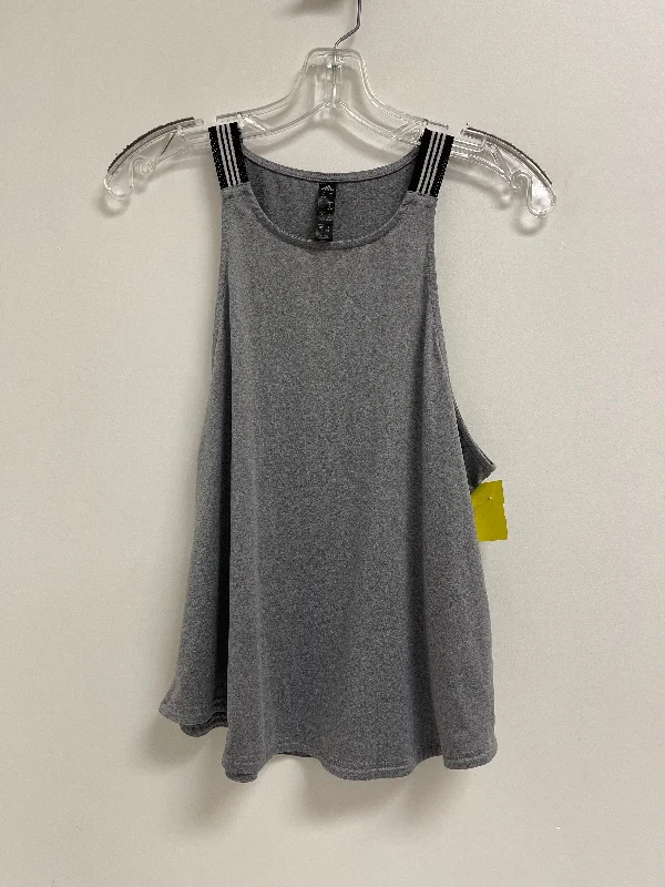 Athletic Tank Top By Adidas In Grey, Size: L